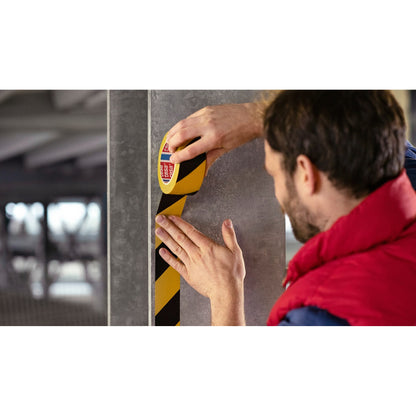 tesa PREMIUM Marking Tape, 66 m x 50 mm, red and white – Applications