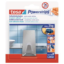 Ganchos tesa Powerstrips H de metal, de forma cuadrada, blancos