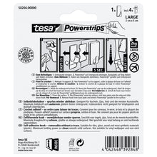 Ganchos tesa Powerstrips H de metal, de forma cuadrada, blancos