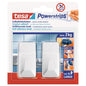 Ganchos tesa Powerstrips L, rectangulares, blancos