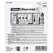 Ganchos tesa Powerstrips L, rectangulares, blancos