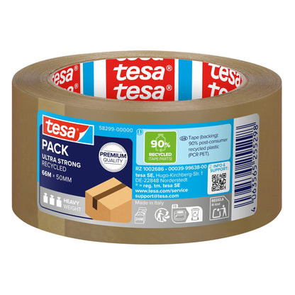 tesapack ULTRA STRONG RECYCLED, 66 m x 50 mm, brown