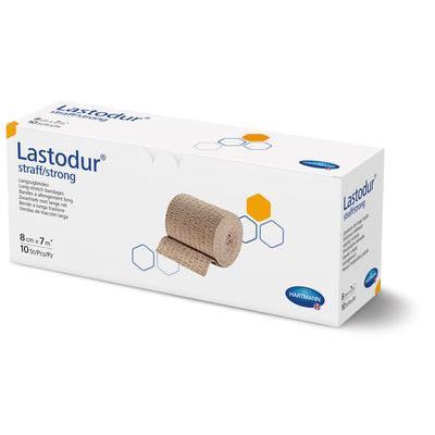 Vendaje Lastodur ajustado, permanentemente elástico y de gran elasticidad.