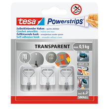 Ganchos autoadhesivos tesa Powerstrips con ganchos de alambre desmontables, transparentes