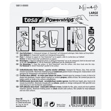 tesa Powerstrips Clear DECO Hooks, LARGE