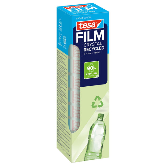 tesafilm CRYSTAL RECYCLED, clear, 10 m x 19 mm