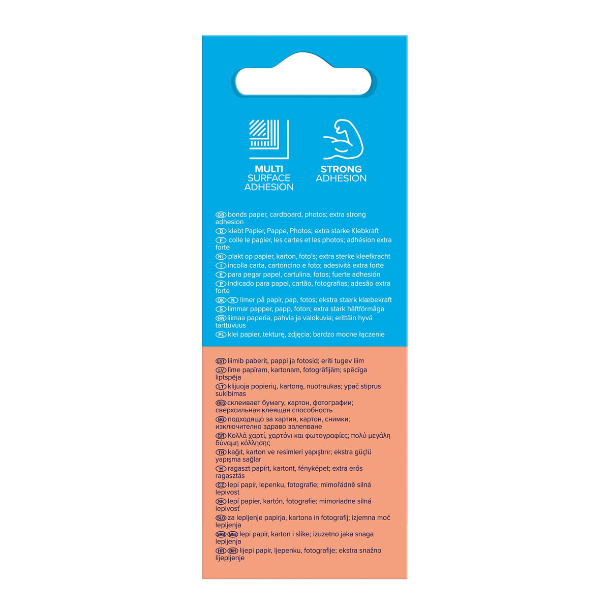 tesa GLUE ROLLER Permanent desechable, 8,5 m x 8,4 mm, transparente, en caja plegable con asas