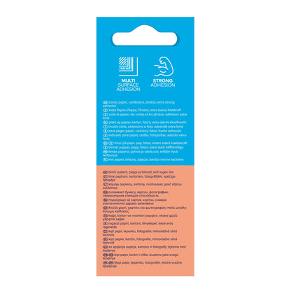 tesa GLUE ROLLER Permanent desechable, 8,5 m x 8,4 mm, transparente, en caja plegable con asas