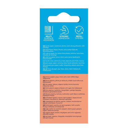tesa GLUE ROLLER Permanente, transparente, recambio, 14 m x 8,4 mm