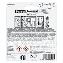 tesa Powerstrips Waterproof Razor Holder Wave, White