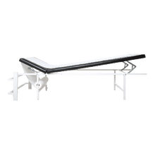 Wall-Mounted Folding Reclining Chair for Rest Rooms, Steel, Adjustable Head and Foot Rests, Vertical, Black