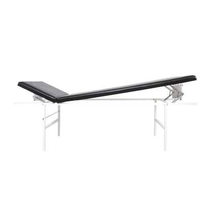 Wall-Mounted Folding Examination Table, Head-to-Foot Adjustable, Horizontal, Black