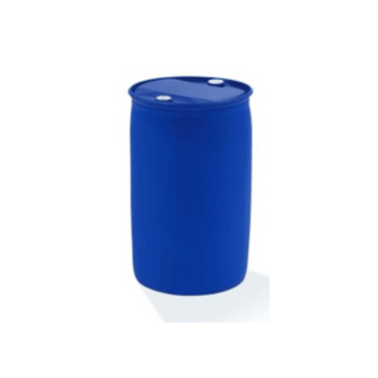 A blue plastic barrel with the inscription Dr. Schnell The PRIMA EXTENT logo of DR.SCHNELL GmbH & Co. KGaA for household and commercial cleaning products is shown standing upright with a closed lid and two round openings on a white background.