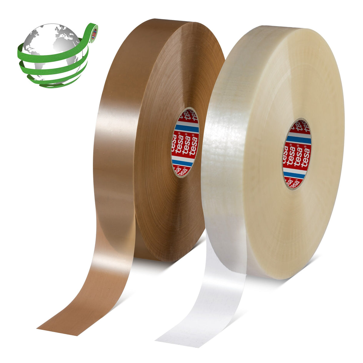 tesa 60418 Packaging Tape Made from Recycled Polyester, 132 m x 50 mm – Assortment