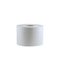 CWS Maxi 100 Toilet Paper, Recycled, 2-ply, comes in a carton of 24 rolls—an eco-friendly, textured white paper that is ideal for sustainable hygiene.