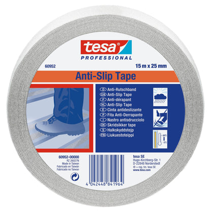 tesa Professional 60950 / 60952 Transparent Anti-Slip Tape, 15 m x 25 mm