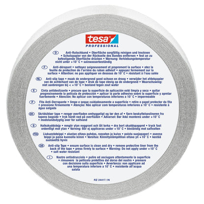 tesa Professional 60950 / 60952 Transparent Anti-Slip Tape, 15 m x 25 mm