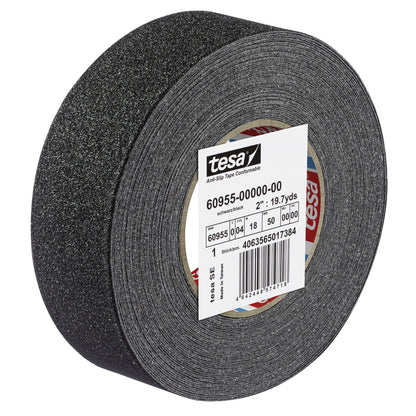 Cinta antideslizante tesa 60955, extremadamente flexible, 18 m x 50 mm, negra