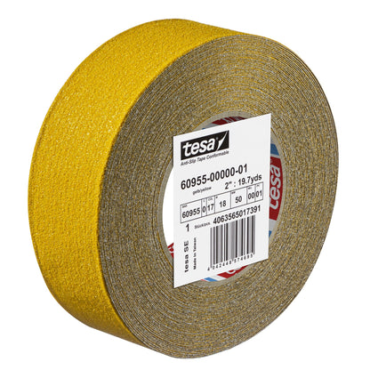 Cinta antideslizante tesa 60955, extremadamente flexible, 18 m x 50 mm, amarilla