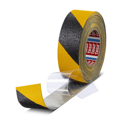 Cinta antideslizante tesa 60955, extremadamente flexible, 18 m x 50 mm, negra y amarilla