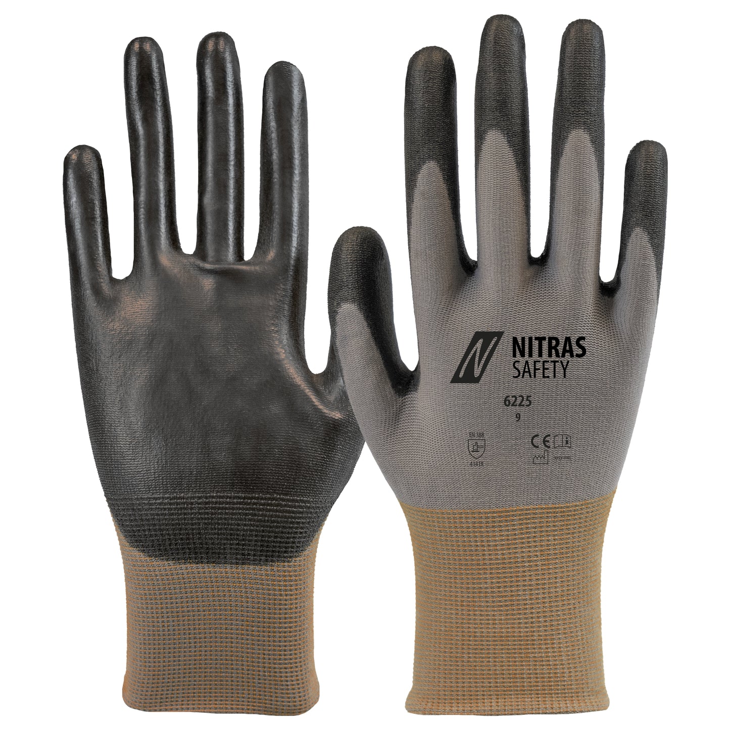 Guantes de montaje NITRAS, gris / negro