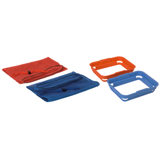 Numatisk holderramme for vaskenett