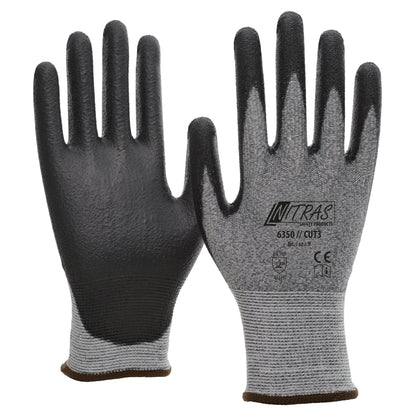 NITRAS CUT B, guantes de protección contra cortes, gris / negro