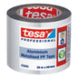 Cinta adhesiva tesa 63600 de PP con recubrimiento de aluminio, 30 m x 50 mm, color blanco aluminio, núcleo pequeño