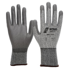 NITRAS CUT D, cut protection gloves, gray / gray