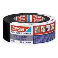 tesa PRO 66462PRO STRONG >60% Recycled Plastic Adhesive Tape, Black, 50 m x 50 mm