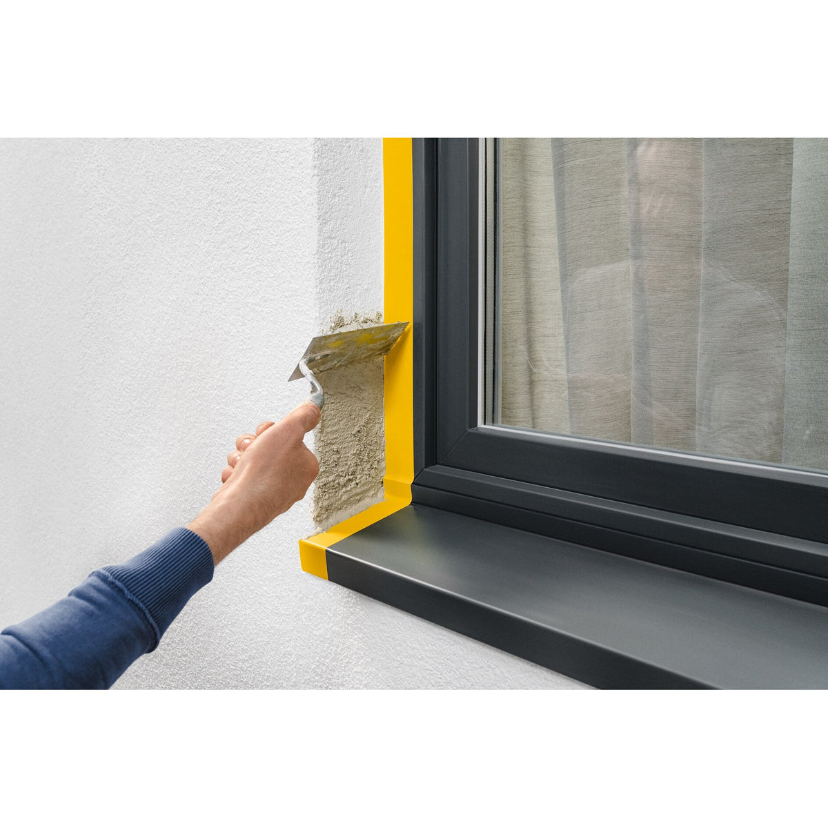 tesa Professional 67001: cinta para enlucido de sPVC con ranuras transversales, amarilla – Aplicaciones