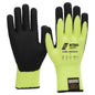 NITRAS TAEKI WINTER CUT, guantes de protección contra cortes, amarillo neón / negro