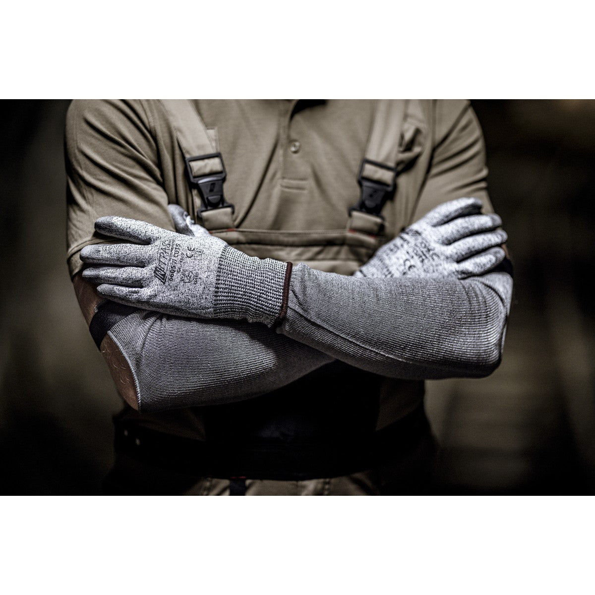 NITRAS CUT D, cut protection gloves, gray / gray
