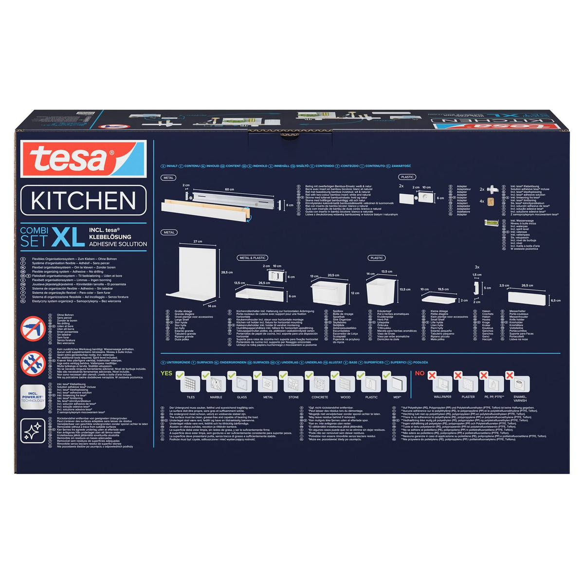 tesa Kitchen Organizer Combo Set XL