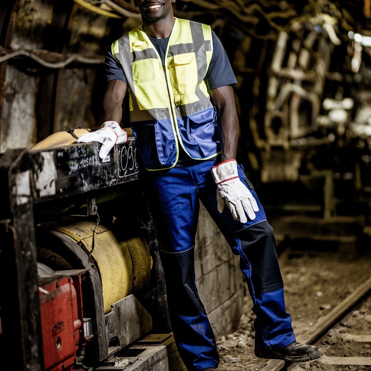 NITRAS MOTION TEX LIGHT, pantalón de trabajo, largo, azul real / azul marino