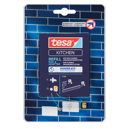 Recambio tesa Power.Kit para juegos de organizadores de cocina: barra y adaptador