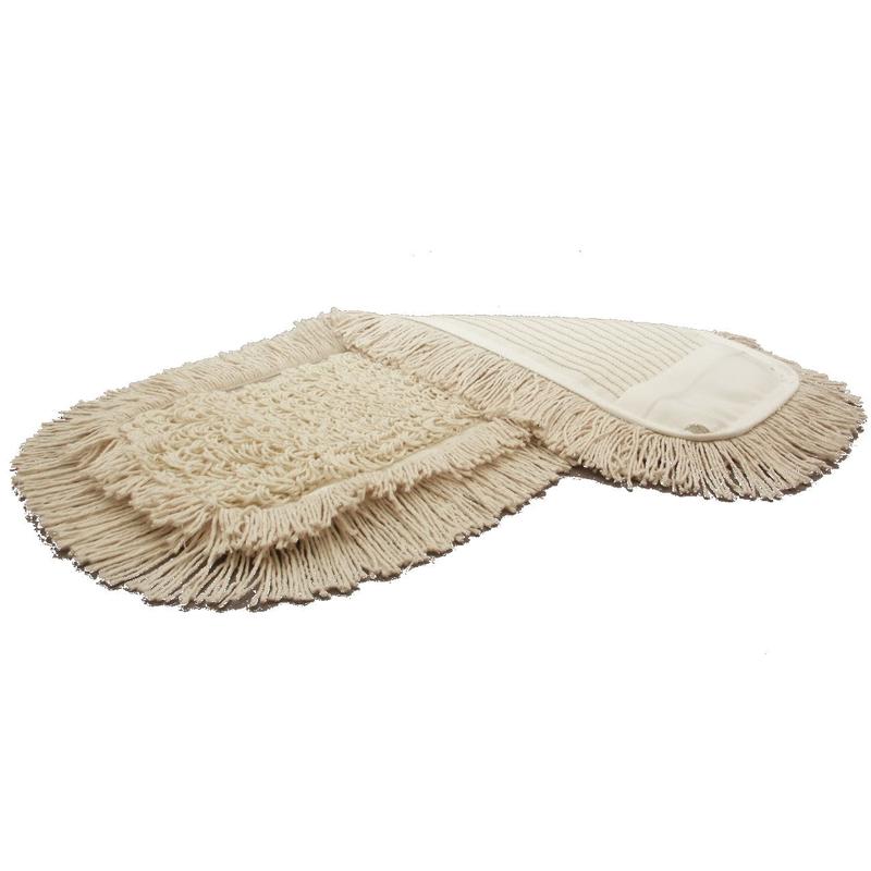 Den TASKI Multi Mop Special (5 stk.) fra Diversey Deutschland GmbH & Co. OHG er en beige, rektangulær rengjøringsmopp med frynsekant – ideell for profesjonell gulvrengjøring.