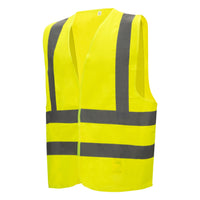 NITRAS High-Visibility Vest, Neon Yellow, EN ISO 13688, EN ISO 20471, 100% Polyester, Size XL | Pack (1 piece)