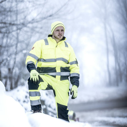 NITRAS MOTION TEX VIZ, chaqueta de piloto de alta visibilidad, amarillo neón / azul marino
