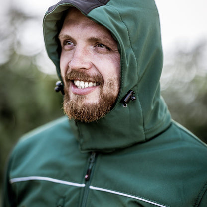 NITRAS removable hood, green / black, OEKO-TEX polyester: 94%; Elastane: 6% | Pack (1 piece)