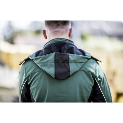 NITRAS removable hood, green / black, OEKO-TEX polyester: 94%; Elastane: 6% | Pack (1 piece)