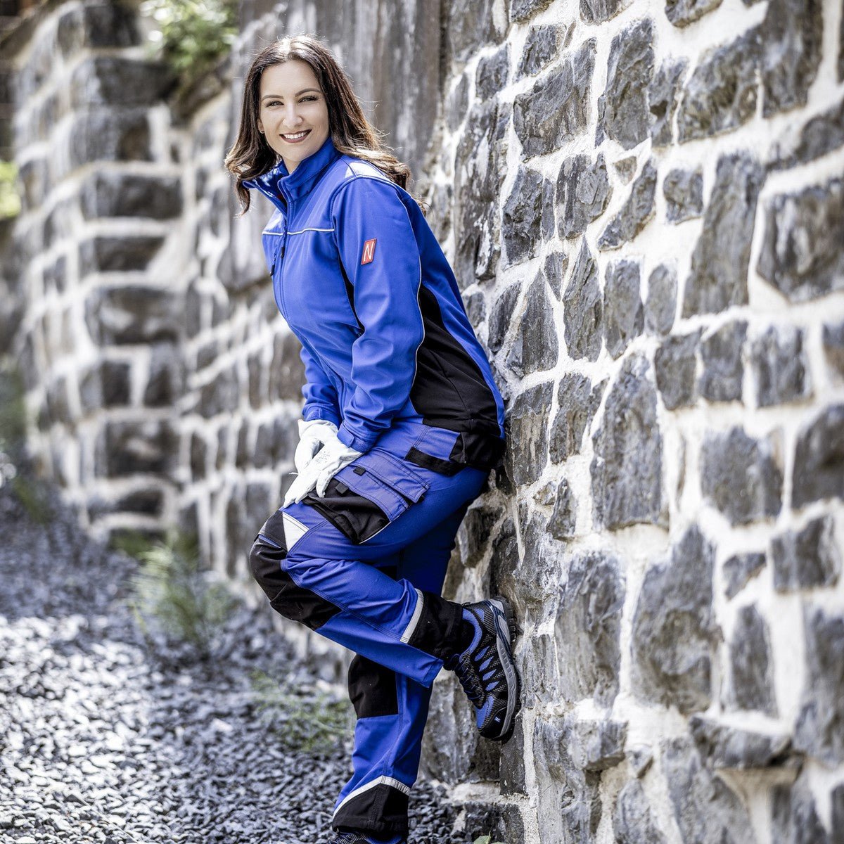NITRAS MOTION TEX LIGHT, chaqueta softshell, azul real / negro