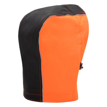 Capucha desmontable NITRAS, naranja neón / negro, poliéster OEKO-TEX: 100% | Paquete (1 pieza)