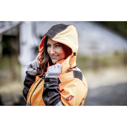 Capucha desmontable NITRAS, naranja neón / negro, poliéster OEKO-TEX: 100% | Paquete (1 pieza)