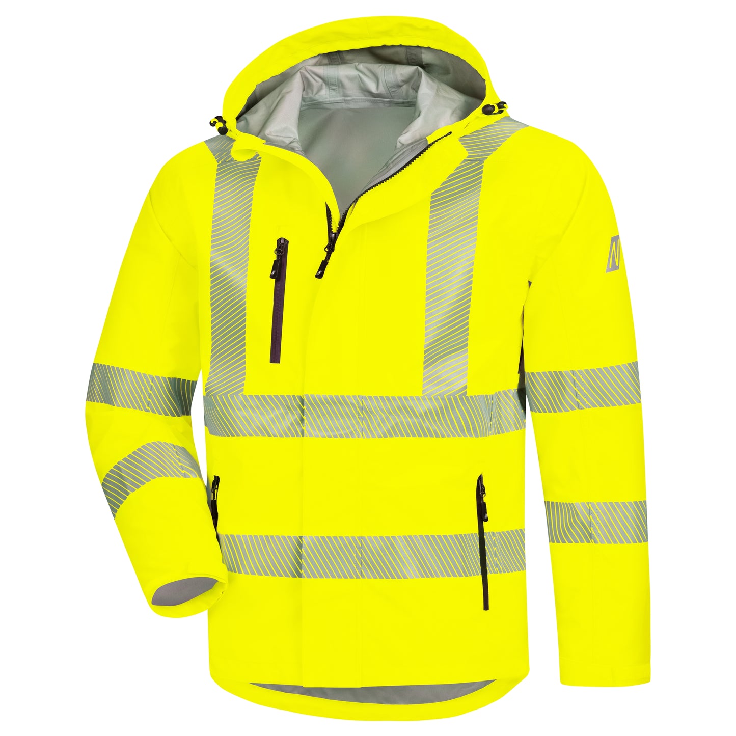 NITRAS MOTION TEX VIZ PLUS, high-visibility rain jacket