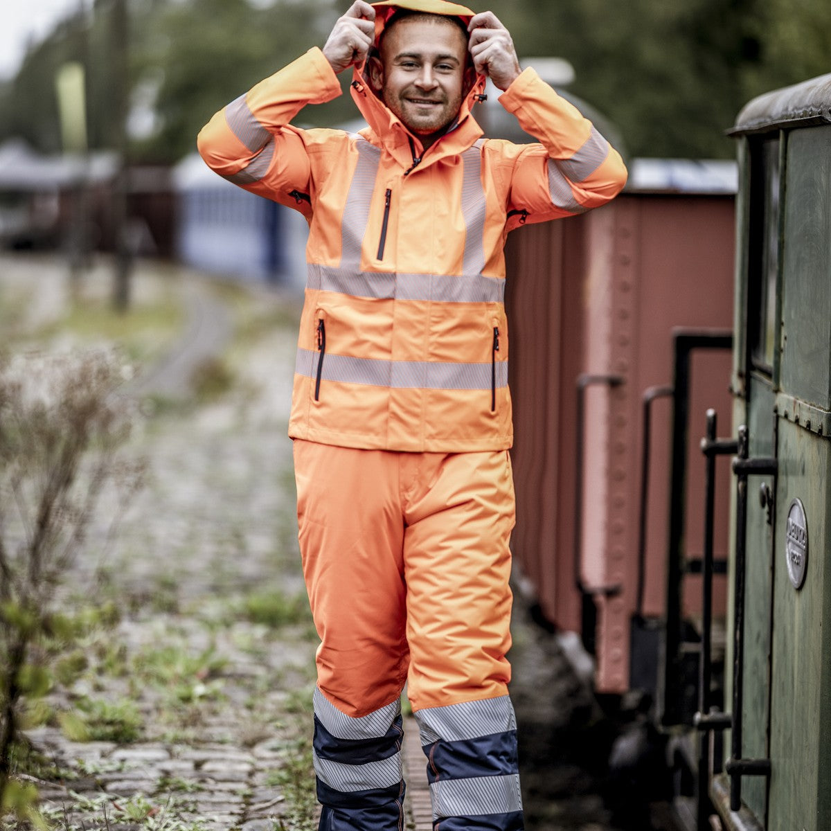 NITRAS MOTION TEX VIZ PLUS, chubasquero de alta visibilidad