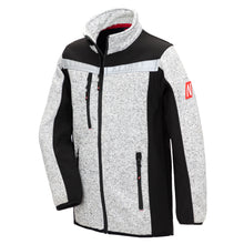 NITRAS MOTION TEX KIDS, knitted softshell jacket, light gray / black