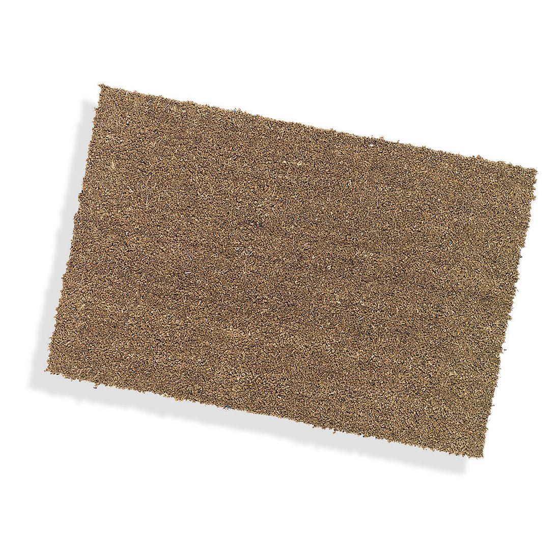 The Nölle Profi Brush Coconut Velour Mat 2.4 cm thick from Nölle Profi Brush Brush & Paint Technique e.K. is a rectangular, brown doormat with a rough texture, which is perfect for entrance areas and is shown on a white background.