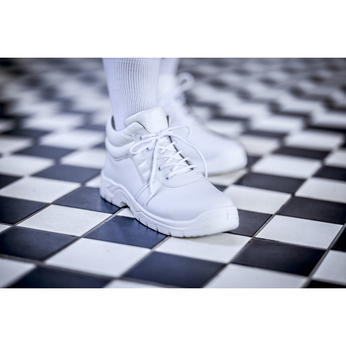 NITRAS CLEAN STEP MID, Botas de seguridad S2, altura media, blanco