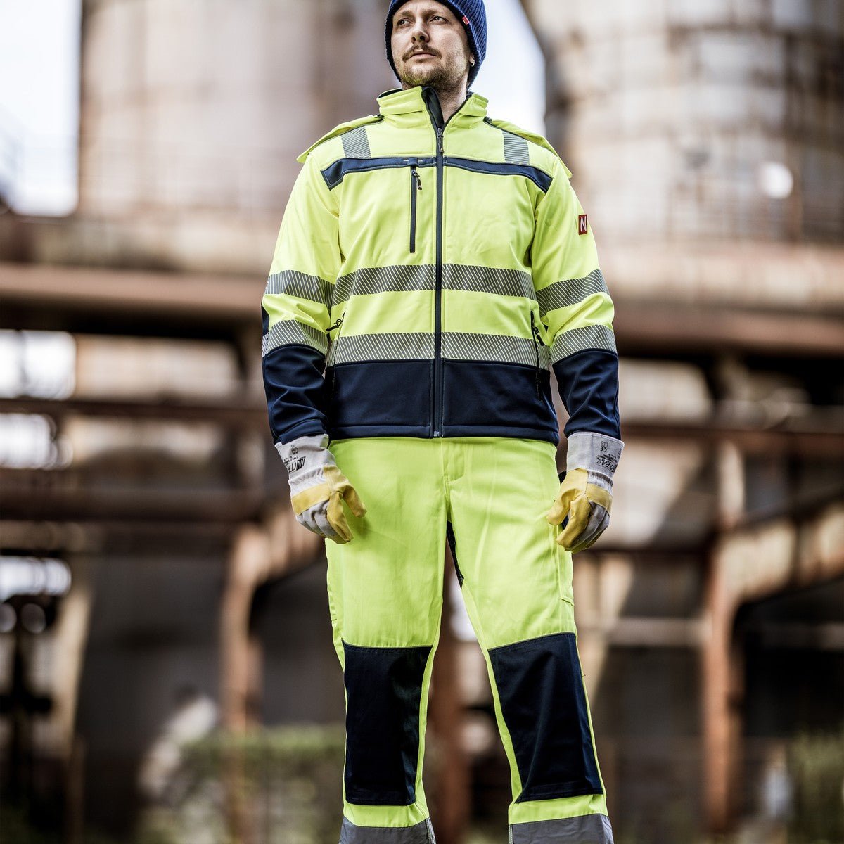 NITRAS MOTION TEX VIZ, chaqueta softshell de alta visibilidad